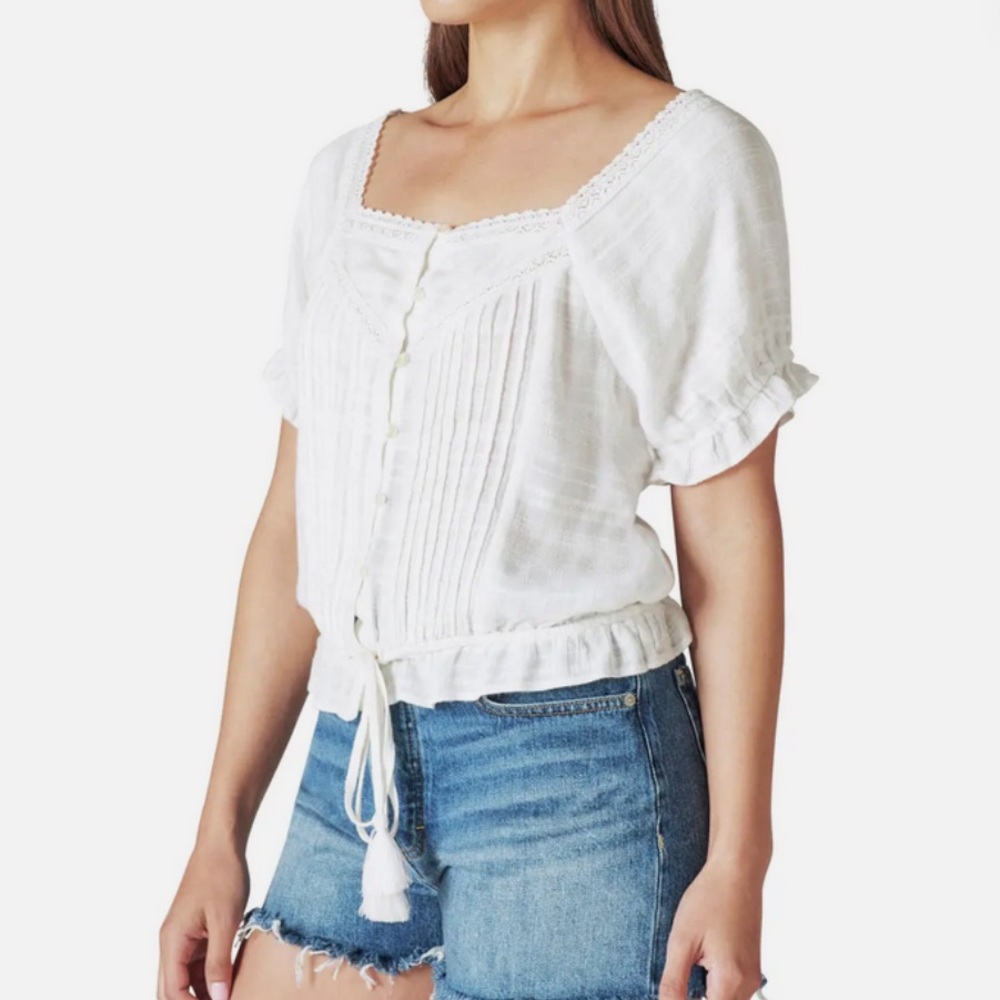 Lucky Brand short sleeve boho top